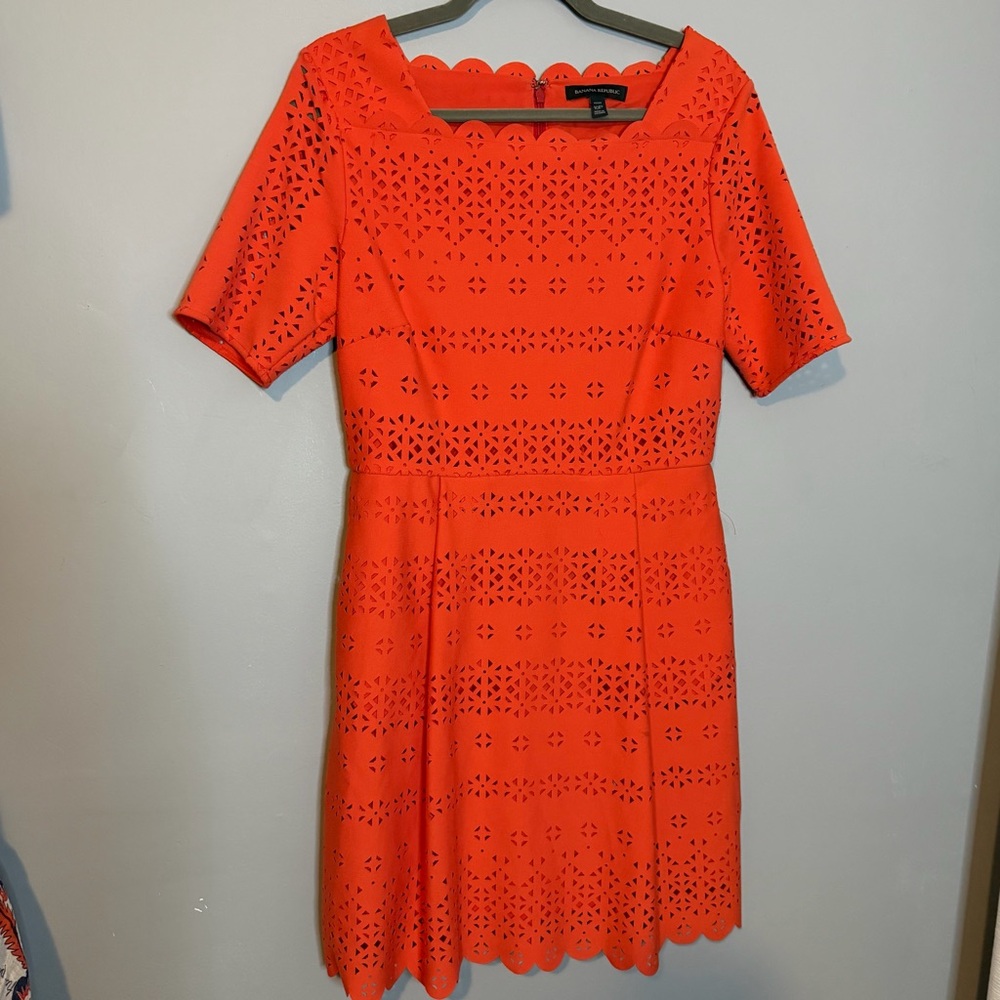 Banana Republic Vibrant Orange Dress